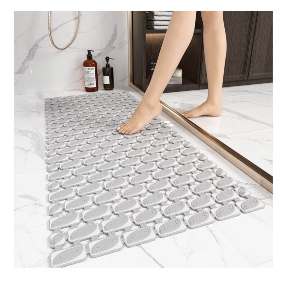 Shower Mat Bathtub Mat Non Slip, 36''x16'' Soft and Comfortable Anti Slip Sho...